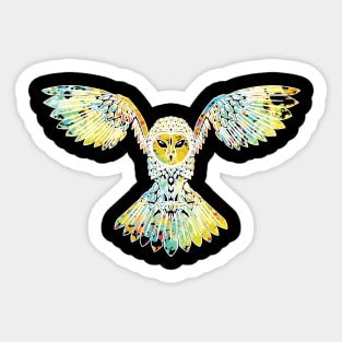 Great owl owl bird t-shirt Sticker